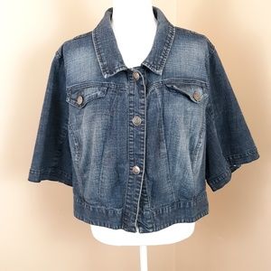 Lane Bryant 26w 28w denim top jacket